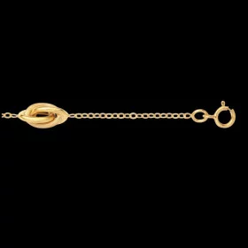 Bracelet 4 Noeuds sur chaîne Forçat 6 mm bijoux créoles